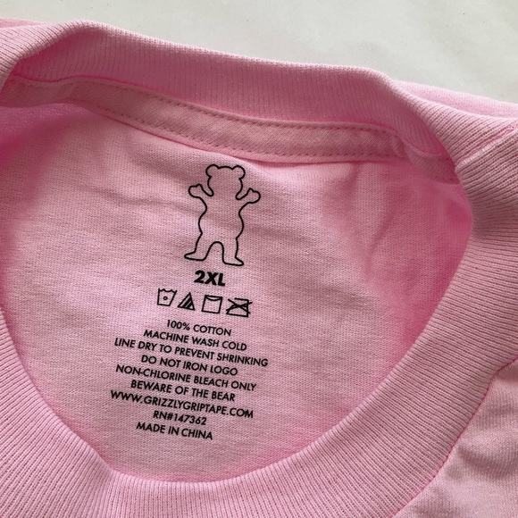 Grizzly T Shirt Pink Graphic Tee Size 2XL short sleeves new - Picture 6 of 7